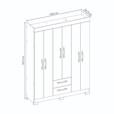 ROPERO 6 PUERTAS NT6015 NOT FRE TRE|OW