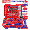 Thumbnail JUEGO DE 166 PIEZAS + TALADRO PERCUTOR 66NM 20V (M) EMTOP EEDK166010